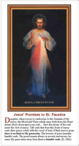 Divine Mercy Promises to St. Faustina - English - pack of 25 cards