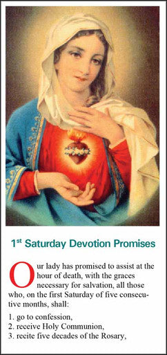 1st Saturday Immaculate Heart Devotion - English - Pack of 25 Holy Cards